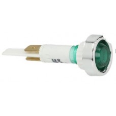 Lampa indicator verde ø cap 20mm ø orificiu 10mm 250V 120°C #3221141