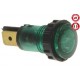 Lampa indicator verde 400V cap ø 14mm orificiu ø 11.5mm 120°C #3221166