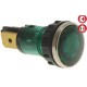 Lampa indicator verde 400V cap Ø16mm orificiu Ø12mm 120°C #3221454