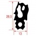 Garnitura pentru usa cuptor profil 28.5x13mm dimensiuni 500x470mm #5006659