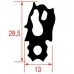 Garnitura pentru usa cuptor profil 28.5x13mm dimensiuni 680x505mm #5012476