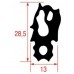 Garnitura pentru usa cuptor profil 28.5x13mm dimensiuni 770x680mm #5012478