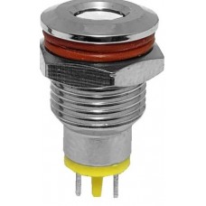 Lampa indicator martor / lampa de prezenta de panou 220V 12x20mm alb metalic #67109