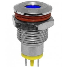 Lampa indicator martor / lampa de prezenta de panou 220V 12x20mm metalic albastru #67113