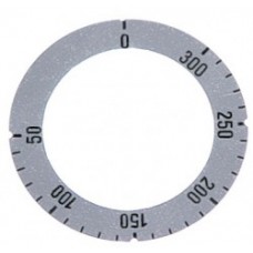 Cadran argintiu pentru buton termostat cu indicator temperatura 50-300°C rotatie 310° #110564