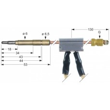 Termocupla intrerupta M9x1 1000mm cablu 1000mm #102250