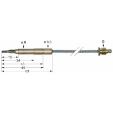 Termocupla flexibila M9x1 900mm ø6.0(6.5)mm #102406