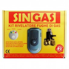 Kit detector gaz 3/4" cu electrovalva SINGAS #GH401 