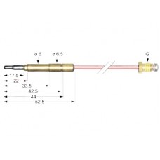 Termocupla SIT 850mm M9x1 conexiune ø6.0(6.5)mm #107611