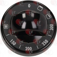 Buton negru cu lumina albastra Ø 70 MM 150-300°C    #5011174