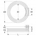 Rezistenta 9000W, 230V, 474mmx130mm, 3 circuite incalzire, ID ø445mm, ED ø458mm #415912