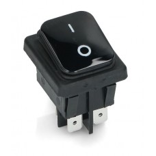 Buton basculant negru cu burduf 20A 6.3mm 250V #SWT723UN