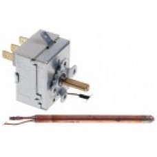 Termostat reglabil 30-90°C 1-pole 1CO 16A ø sonda 6,5mm #375921